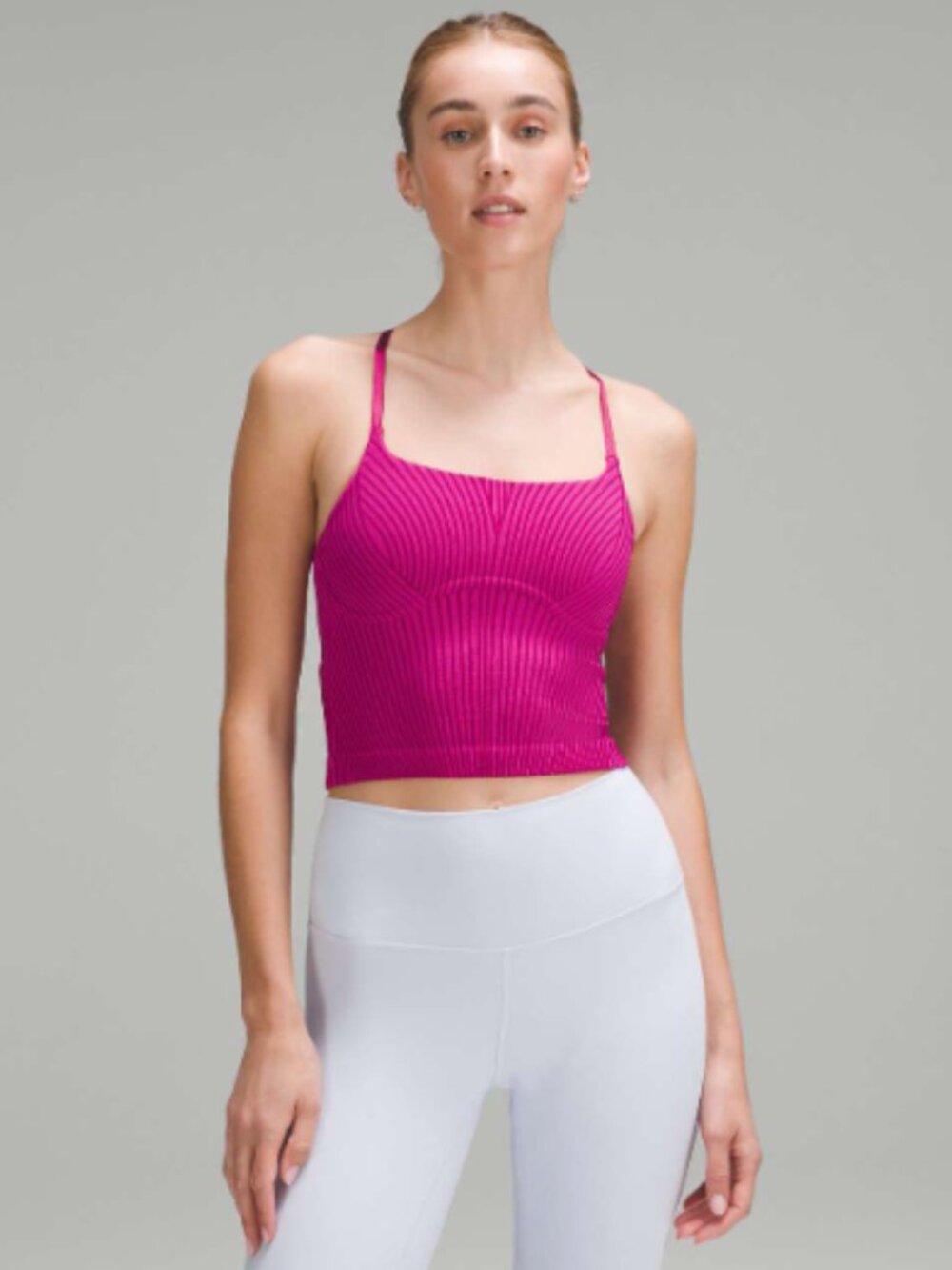 Lululemon Strappy Seamless Yoga Shelf Tank Wild | Berry Sonic Pink, Size 6